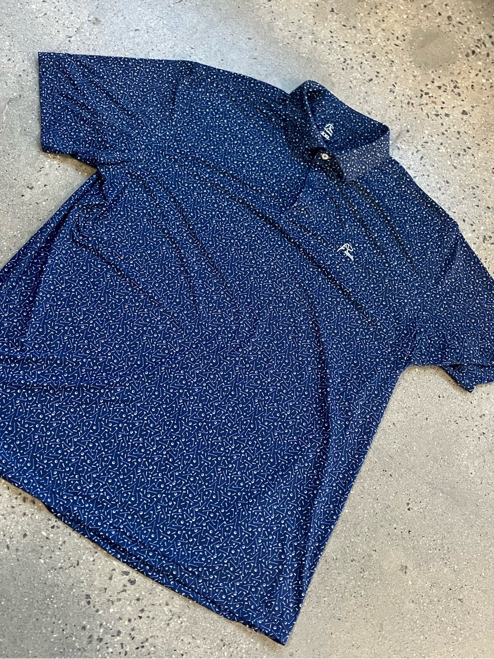 Rhoback Admiral Navy The Mulligan Men’s Short Sleeve Performance Polo XXL - Picture 4 of 15